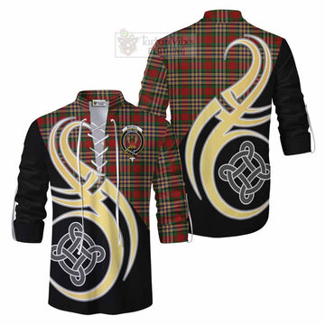MacGill (MakGill) Tartan Ghillie Kilt Shirt with Family Crest and Celtic Symbol Style Men - Tartan Vibes Clothing