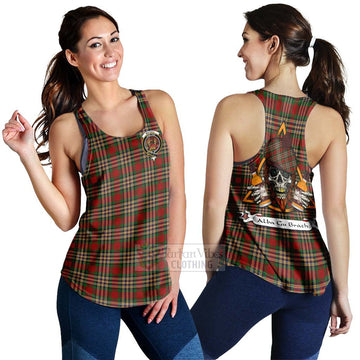 MacGill (MakGill) Tartan Women's Racerback Tanks with Family Crest and Bearded Skull Holding Bottles of Whiskey 4XL - Tartan Vibes Clothing