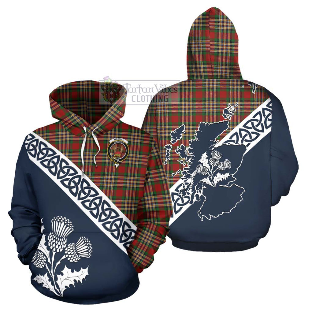 MacGill (MakGill) Tartan Hoodie Featuring Thistle and Scotland Map Zip Hoodie - Tartan Vibes Clothing