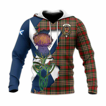 MacGill (MakGill) Tartan Family Crest Knitted Hoodie Scottish Thistle Celtic Inspired Unisex Knitted Pullover Hoodie - Tartan Vibes Clothing