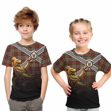 MacGill (MakGill) Crest Tartan Kid T-Shirt with Golden Lion Emblem Celtic Style