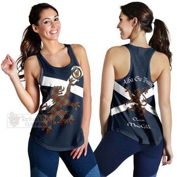 MacGill (MakGill) Tartan Lion Rampant Women's Racerback Tanks Proudly Display Your Heritage with Alba Gu Brath and Clan Name 4XL - Tartan Vibes Clothing