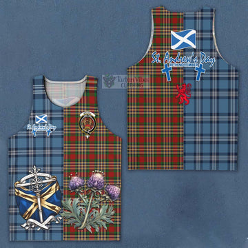 MacGill (MakGill) Tartan Men's Tank Top Happy St. Andrew's Day Half Tartan Style Men - Tartan Vibes Clothing