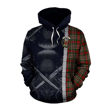 MacGill (MakGill) Tartan Cotton Hoodie with Family Crest Cross Sword Thistle Celtic Vibes Pullover Hoodie XS - Tartan Vibes Clothing