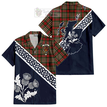 MacGill (MakGill) Tartan Hawaiian Shirt Featuring Thistle and Scotland Map Kid - Tartan Vibes Clothing