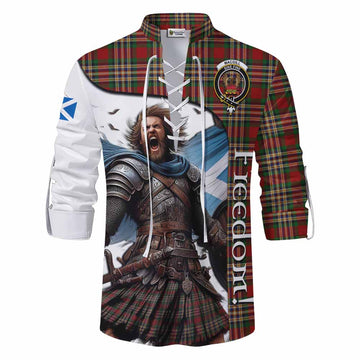 MacGill (MakGill) Crest Tartan Ghillie Kilt Shirt Inspired by the Freedom of Scottish Warrior