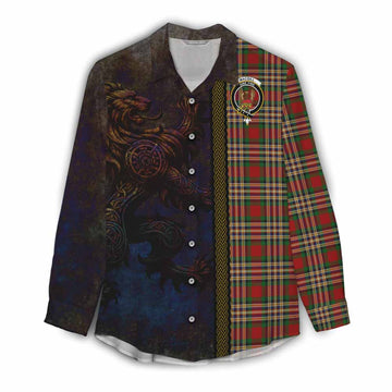 MacGill (MakGill) Tartan Family Crest Women's Casual Shirt Alba Gu Brath Be Brave Lion Ancient Style Female - Tartan Vibes Clothing