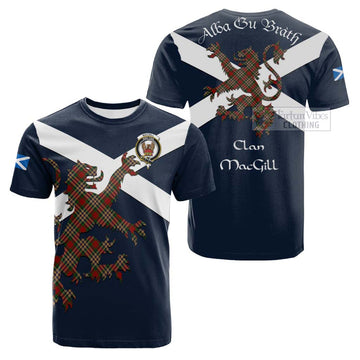 MacGill (MakGill) Tartan Lion Rampant Cotton T-shirt Proudly Display Your Heritage with Alba Gu Brath and Clan Name Kid's Shirt - Tartan Vibes Clothing