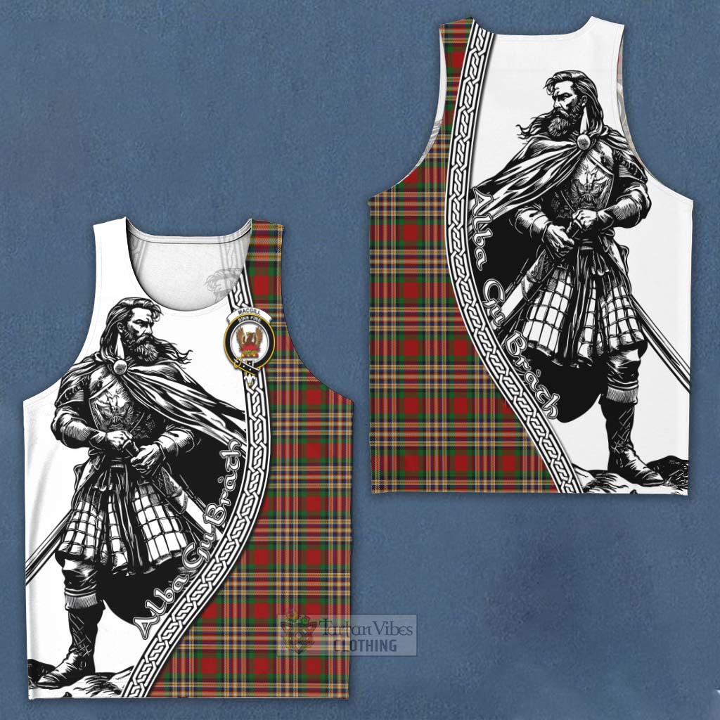MacGill (MakGill) Tartan Clan Crest Men's Tank Top with Highlander Warrior Celtic Style Men - Tartan Vibes Clothing