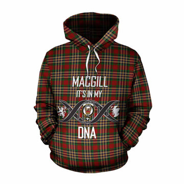 MacGill (MakGill) Tartan Cotton Hoodie with Family Crest DNA In Me Style Pullover Hoodie XS - Tartan Vibes Clothing