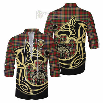 MacGill (MakGill) Tartan Ghillie Kilt Shirt with Family Crest Celtic Wolf Style Men - Tartan Vibes Clothing
