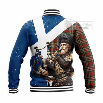 MacGill (MakGill) Tartan Baseball Jacket with Family Crest Scottish Bagpiper Vibes - Tartan Vibes Clothing