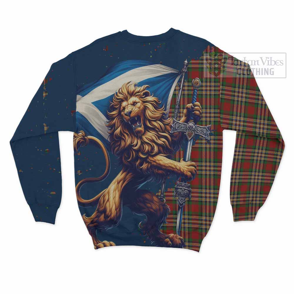 MacGill (MakGill) Tartan Family Crest Sweatshirt with Scottish Majestic Lion - Tartan Vibes Clothing