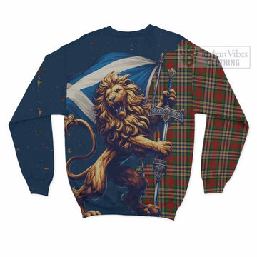 MacGill (MakGill) Tartan Family Crest Sweatshirt with Scottish Majestic Lion - Tartan Vibes Clothing