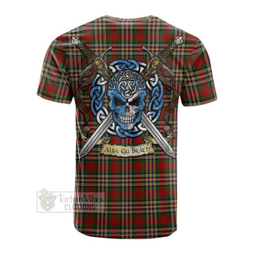 MacGill (MakGill) Tartan Cotton T-shirt with Family Crest Celtic Skull Style Men's Shirt - Tartan Vibes Clothing