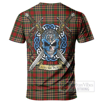 MacGill (MakGill) Tartan T-Shirt with Family Crest Celtic Skull Style - Tartan Vibes Clothing