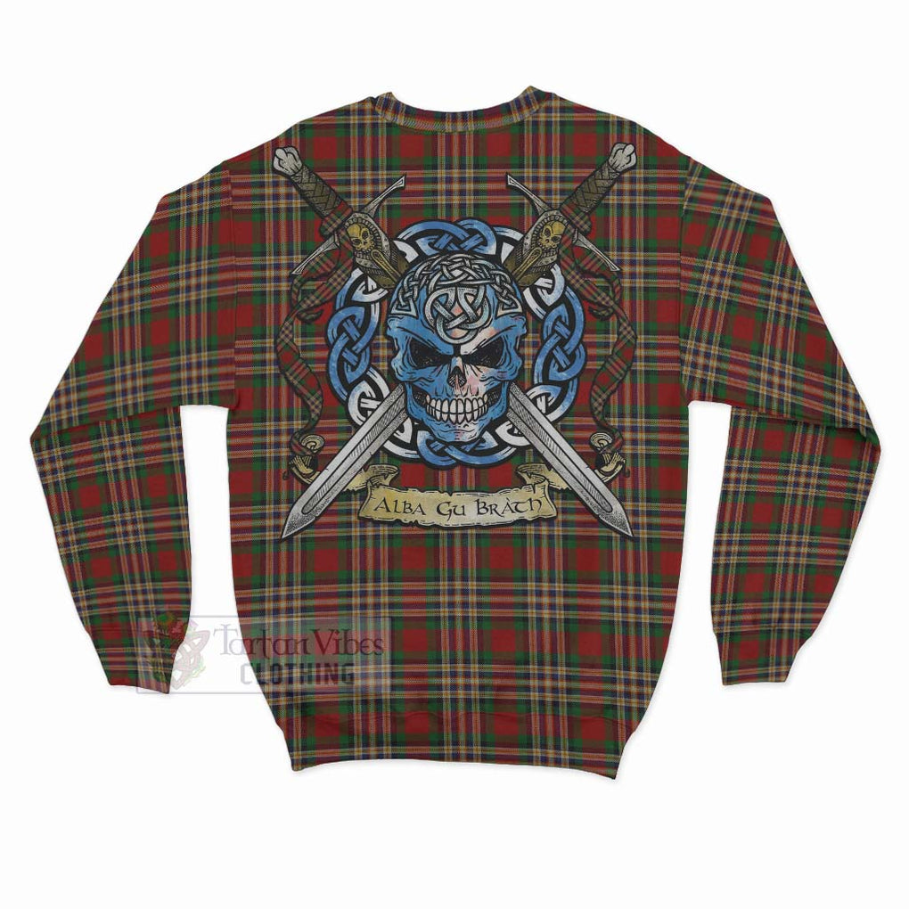 MacGill (MakGill) Tartan Sweatshirt with Family Crest Celtic Skull Style - Tartan Vibes Clothing