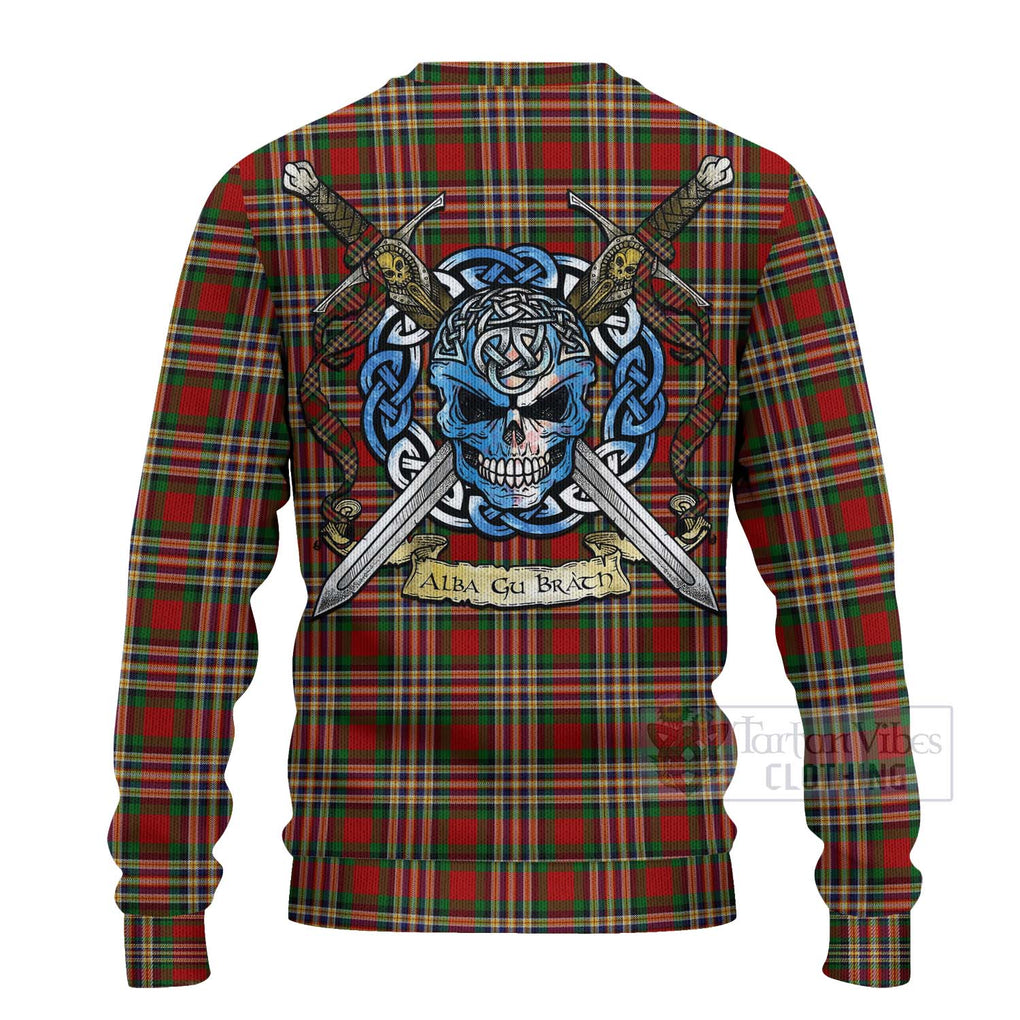 MacGill (MakGill) Tartan Ugly Sweater with Family Crest Celtic Skull Style - Tartan Vibes Clothing