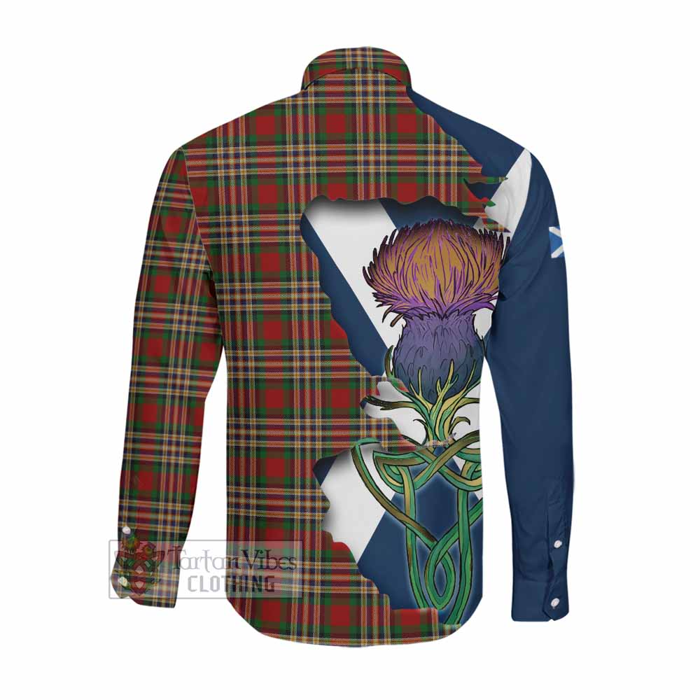 MacGill (MakGill) Tartan Family Crest Long Sleeve Button Shirt Scottish Thistle Celtic Inspired Men's Shirt - Tartan Vibes Clothing