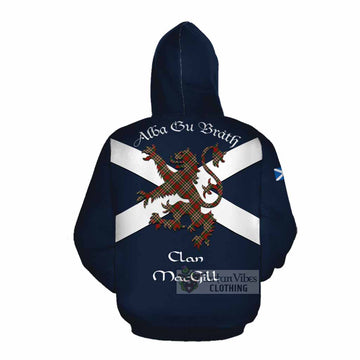 MacGill (MakGill) Tartan Lion Rampant Cotton Hoodie Proudly Display Your Heritage with Alba Gu Brath and Clan Name Pullover Hoodie - Tartan Vibes Clothing