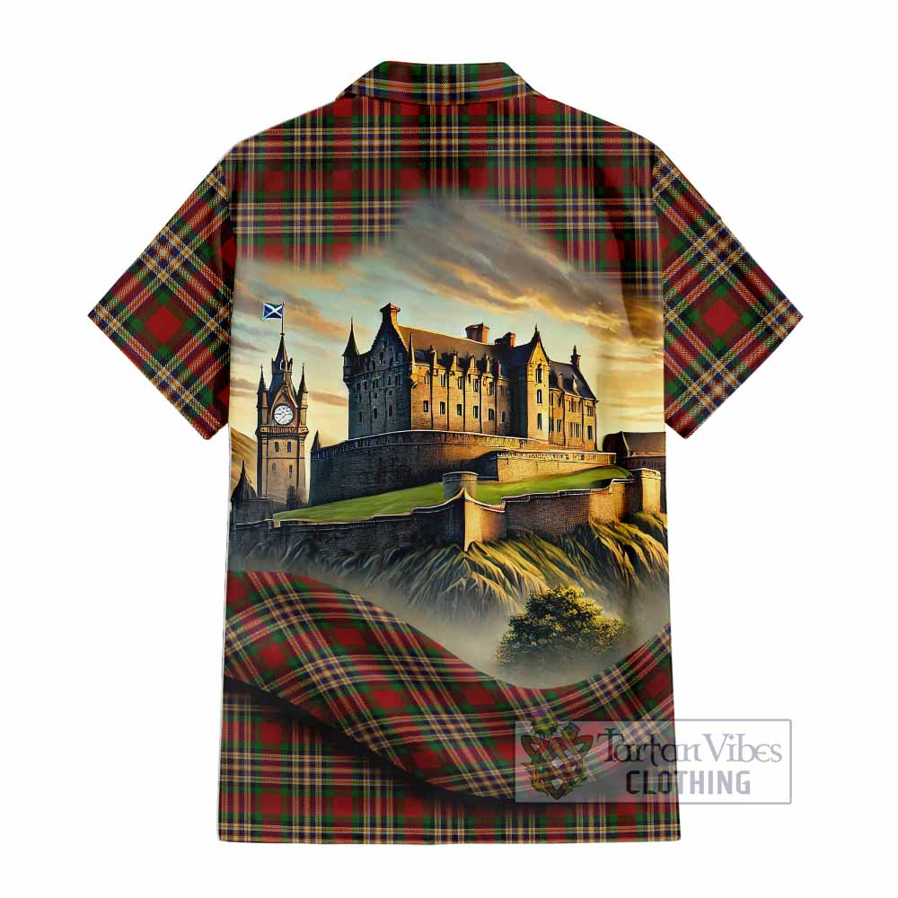 MacGill (MakGill) Tartan Family Crest Hawaiian Shirt with Scottish Ancient Castle Style - Tartan Vibes Clothing