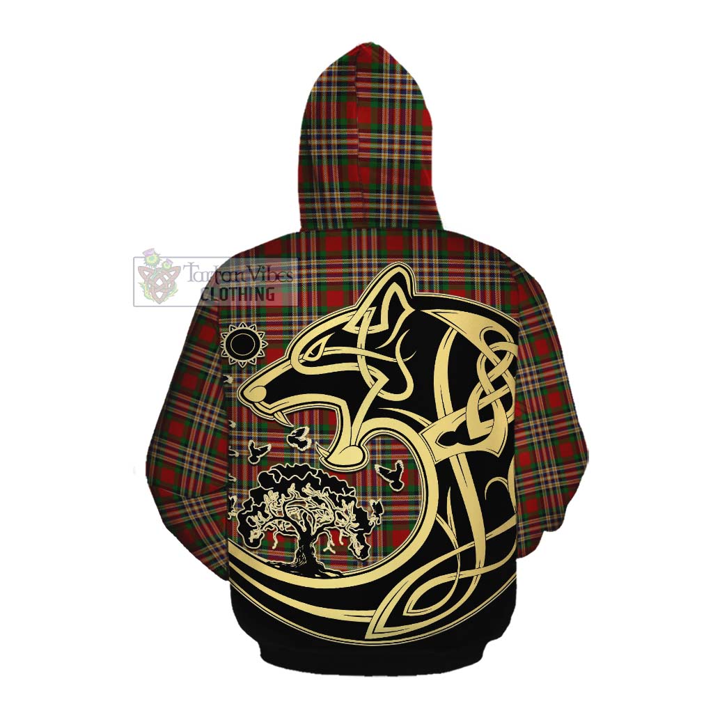 MacGill (MakGill) Tartan Cotton Hoodie with Family Crest Celtic Wolf Style Pullover Hoodie - Tartan Vibes Clothing