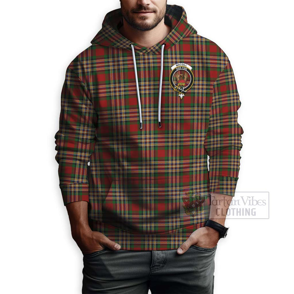 MacGill (MakGill) Tartan Hoodie with Family Crest Celtic Skull Style - Tartan Vibes Clothing