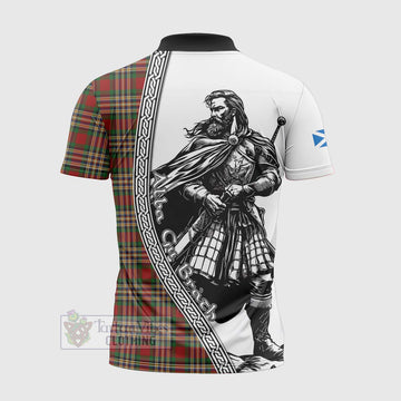MacGill (MakGill) Tartan Clan Crest Zipper Polo Shirt with Highlander Warrior Celtic Style - Tartan Vibes Clothing