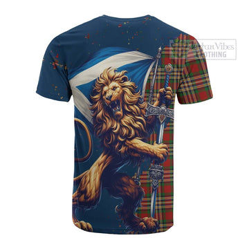 MacGill (MakGill) Tartan Family Crest Cotton T-shirt with Scottish Majestic Lion - Tartan Vibes Clothing