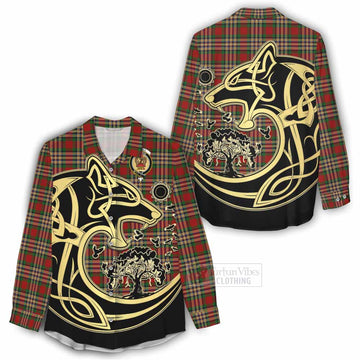 MacGill (MakGill) Tartan Women's Casual Shirt with Family Crest Celtic Wolf Style - Tartan Vibes Clothing