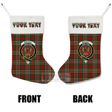 MacGill (MakGill) Tartan Family Crest Christmas Stocking with Personalized Text - Tartan Vibes Clothing