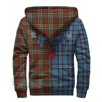 MacGill (MakGill) Tartan Sherpa Hoodie Happy St. Andrew's Day Half Tartan Style - Tartan Vibes Clothing