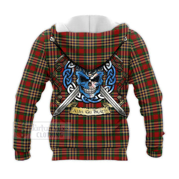 MacGill (MakGill) Tartan Knitted Hoodie with Family Crest Celtic Skull Style - Tartan Vibes Clothing