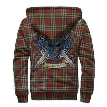 MacGill (MakGill) Tartan Sherpa Hoodie with Family Crest Celtic Skull Style - Tartan Vibes Clothing