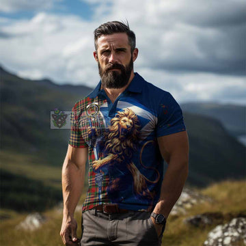 MacGill (MakGill) Tartan Family Crest Men's Polo Shirt with Scottish Majestic Lion - Tartan Vibes Clothing