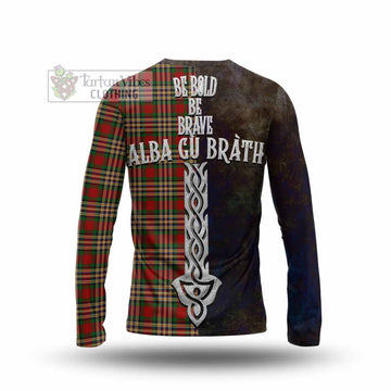 MacGill (MakGill) Tartan Family Crest Long Sleeve T-Shirt Alba Gu Brath Be Brave Lion Ancient Style - Tartan Vibes Clothing