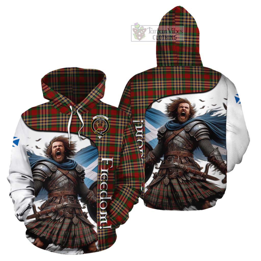 Tartan Vibes Clothing MacGill (MakGill) Crest Tartan Cotton Hoodie Inspired by the Freedom of Scottish Warrior
