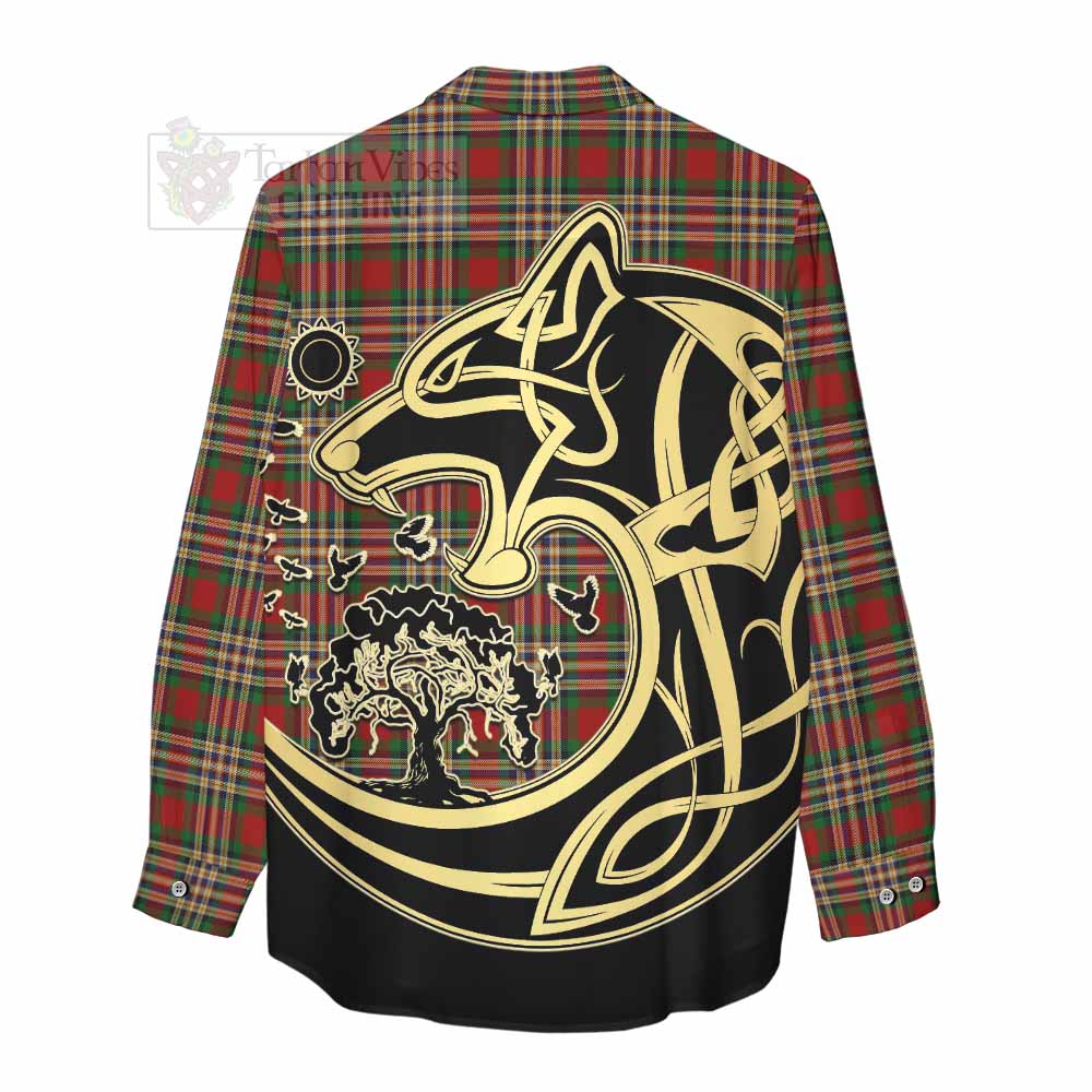 MacGill (MakGill) Tartan Women's Casual Shirt with Family Crest Celtic Wolf Style - Tartan Vibes Clothing