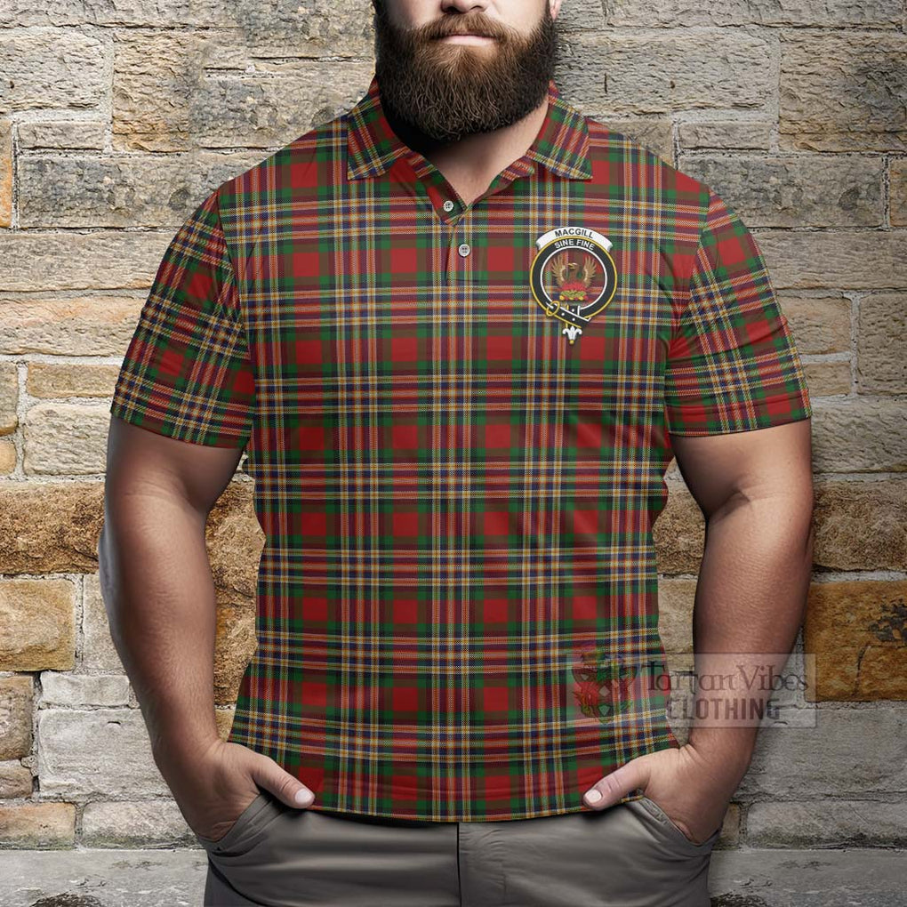 MacGill (MakGill) Tartan Polo Shirt with Family Crest Celtic Skull Style - Tartan Vibes Clothing