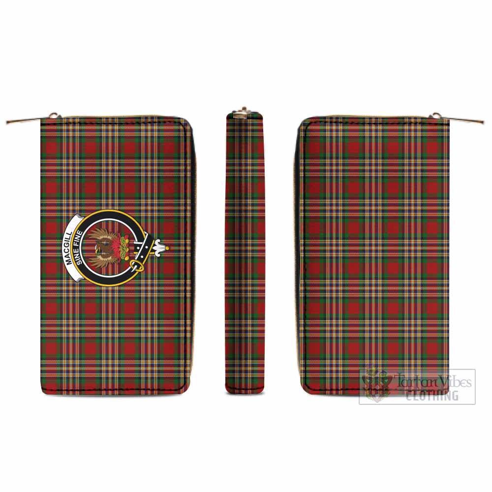MacGill (MakGill) Tartan Women's Leather Wallet with Family Crest - Tartan Vibes Clothing