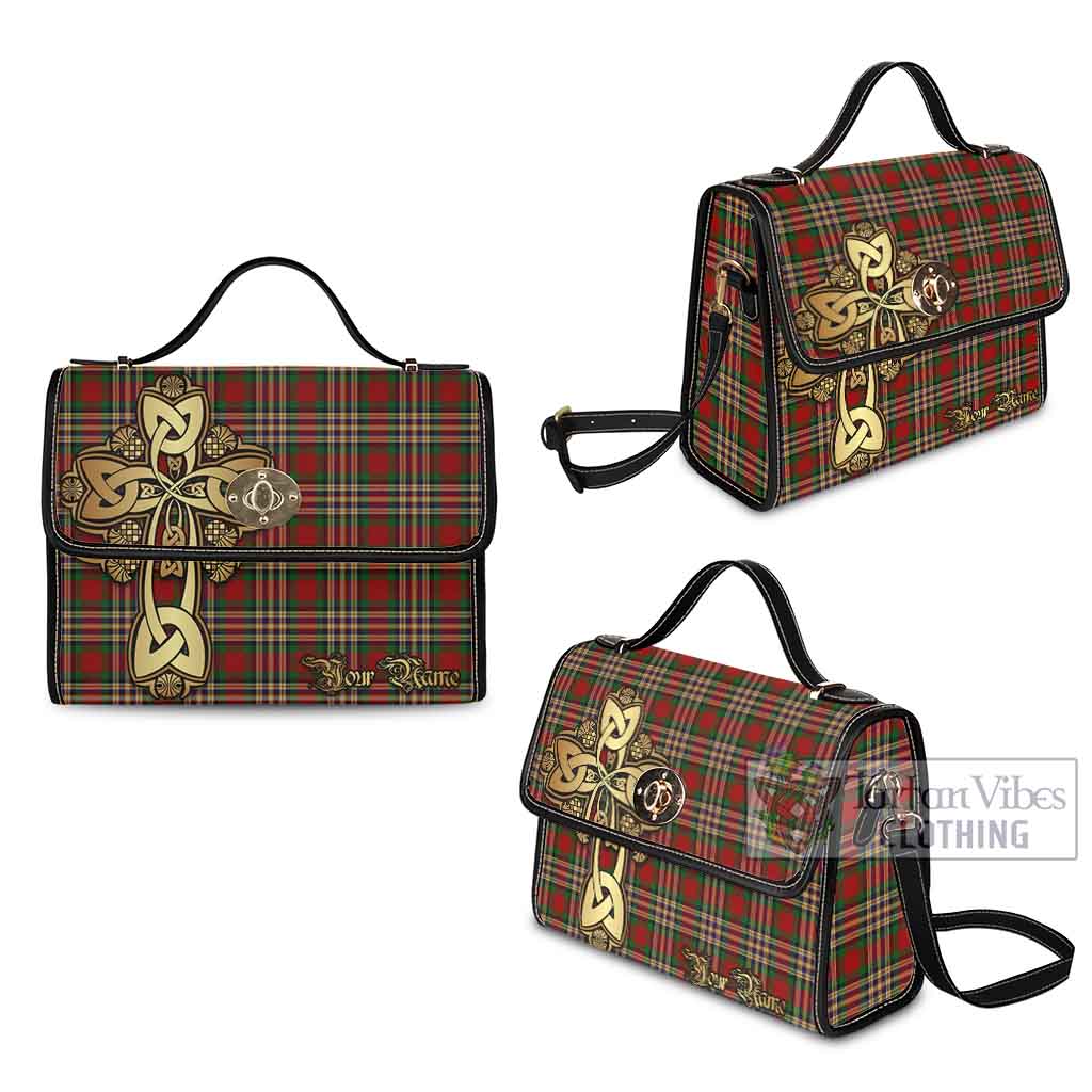 Tartan Vibes Clothing MacGill (MakGill) Tartan Waterproof Canvas Bag Golden Thistle Celtic Cross Style
