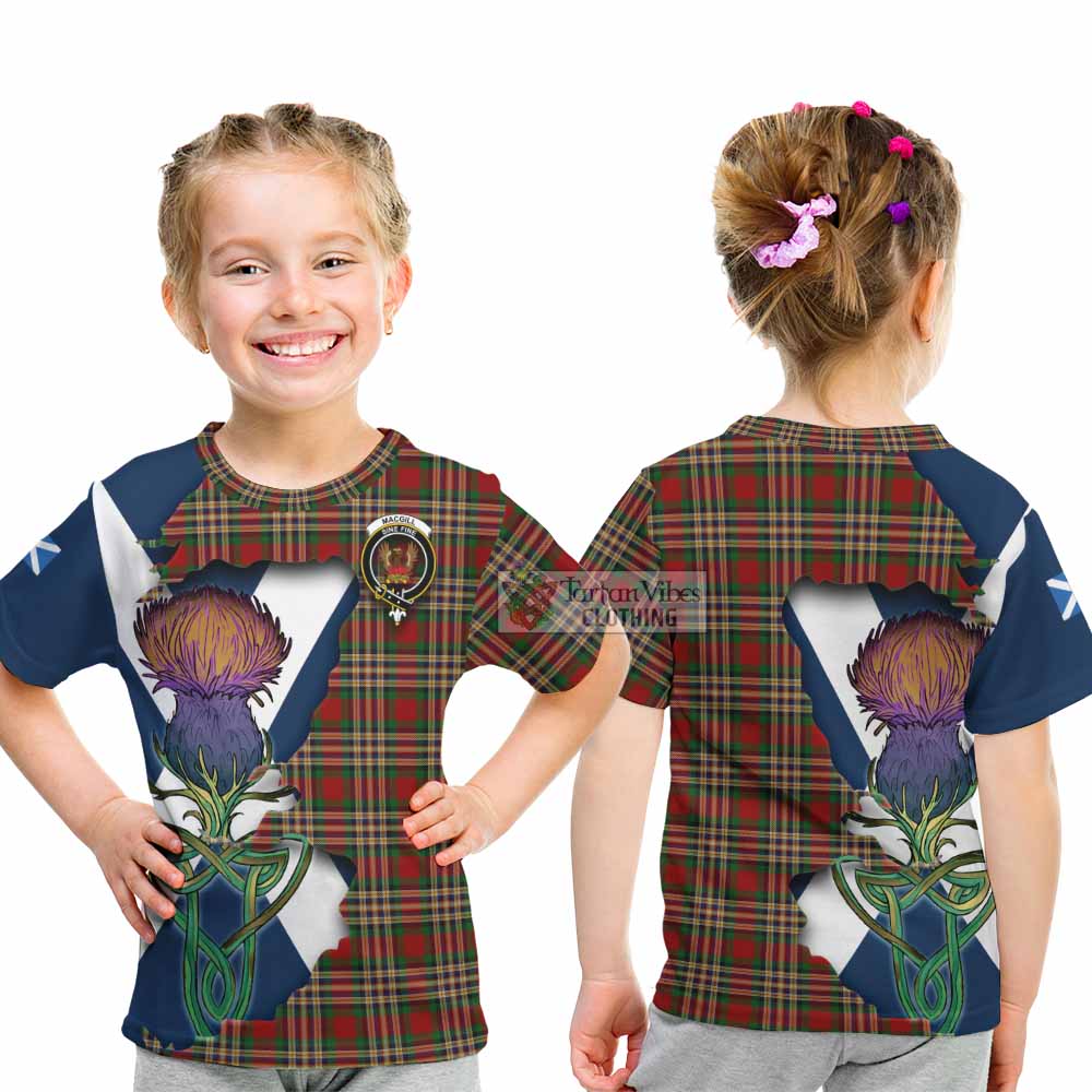 MacGill (MakGill) Tartan Family Crest Kid T-Shirt Scottish Thistle Celtic Inspired - Tartan Vibes Clothing
