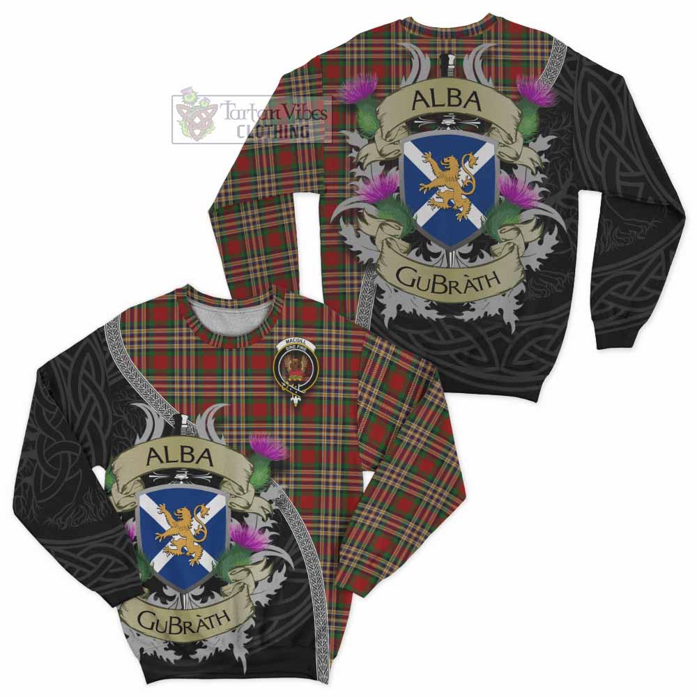 MacGill (MakGill) Tartan Family Crest Sweatshirt Lion Rampant Royal Thistle Shield Celtic Inspired - Tartan Vibes Clothing