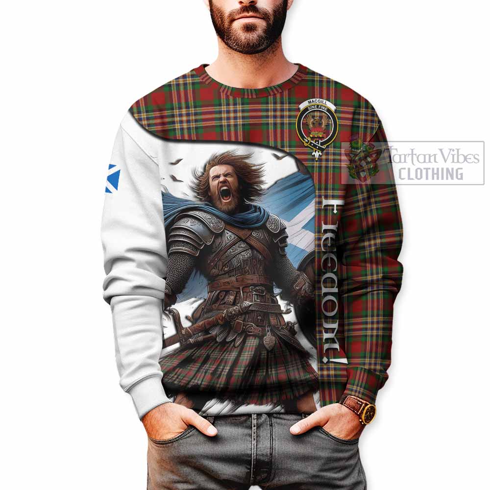 MacGill (MakGill) Crest Tartan Sweatshirt Inspired by the Freedom of Scottish Warrior - Tartan Vibes Clothing