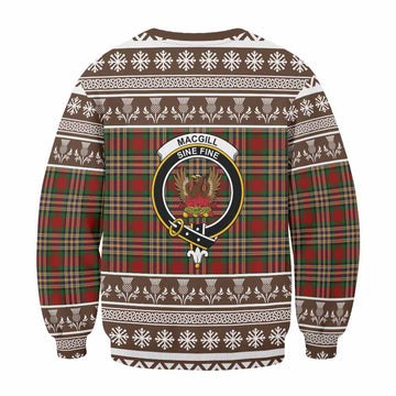 MacGill (MakGill) Clan Tartan Christmas Sweatshirt with Family Crest