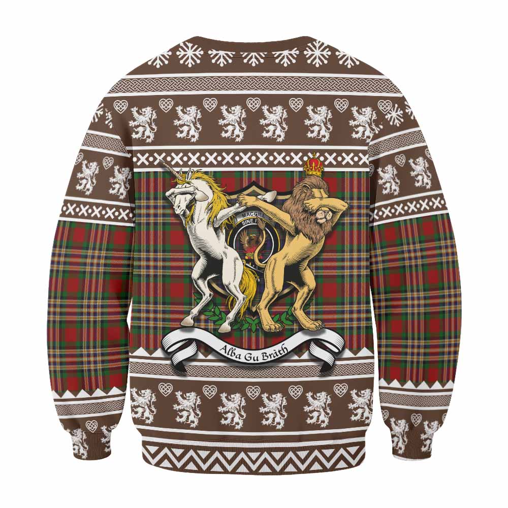 MacGill (MakGill) Clan Tartan Crest Christmas Sweatshirt Coat of Arms Funny Style - Tartan Vibes Clothing