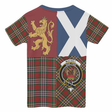 MacGill (MakGill) Crest Tartan Kid T-shirt with Lion Rampant Saltire Style
