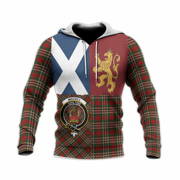 MacGill (MakGill) Crest Tartan Knitted Hoodie with Lion Rampant Saltire Style