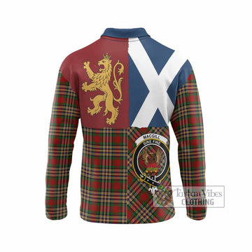 MacGill (MakGill) Crest Tartan Long Sleeve Polo Shirt with Lion Rampant Saltire Style