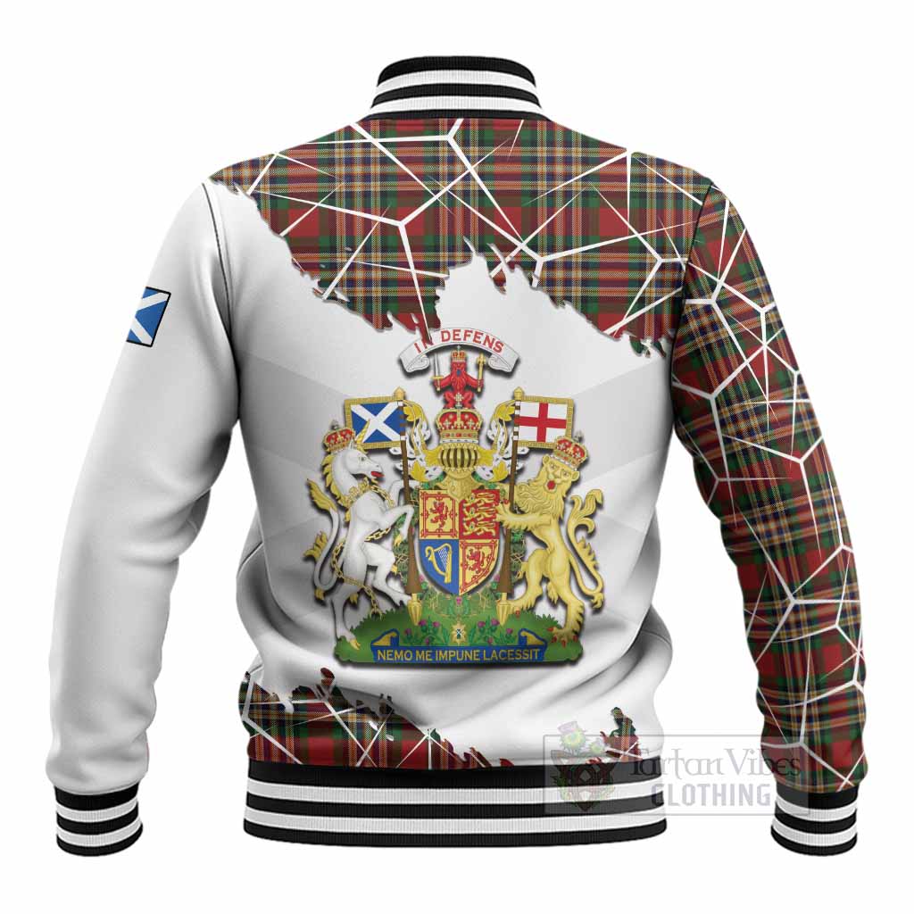 MacGill (MakGill) Tartan Baseball Jacket with Family Crest and Lion Rampant Grunge Style